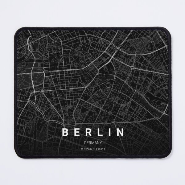 Item preview, Berlin Map Print | Minimalist Noir City Map | Berlin Wall Art Poster designed and sold by Lovely Maps.