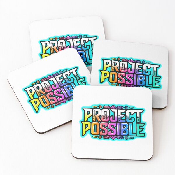 Item preview, Project Possible Neon Rainbow Tribal Typography Design designed and sold by ExploreAura Studio.