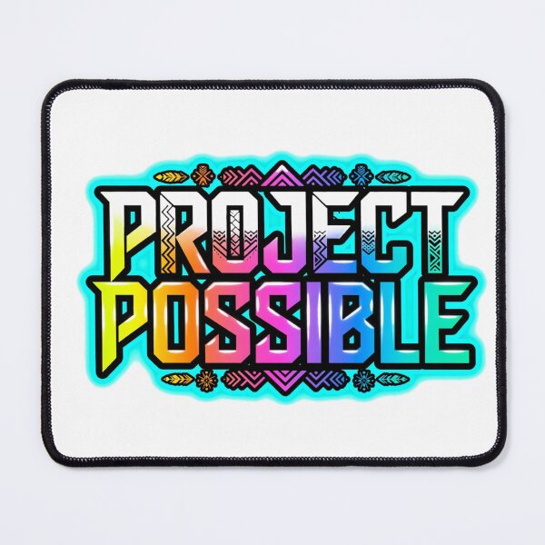 Item preview, Project Possible Neon Rainbow Tribal Typography Design designed and sold by ExploreAura Studio.