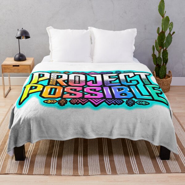 Item preview, Project Possible Neon Rainbow Tribal Typography Design designed and sold by ExploreAura Studio.