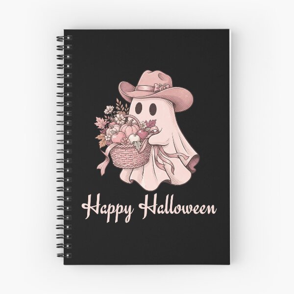 Item preview, Pinkoween Cowgirl Ghost Happy Halloween Harvest Basket designed and sold by MythicCotton.