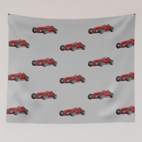 Item preview, 1950 Alfa Romeo 158 Alfetta Vintage F1 Racing Car Illustration designed and sold by Motorline44.