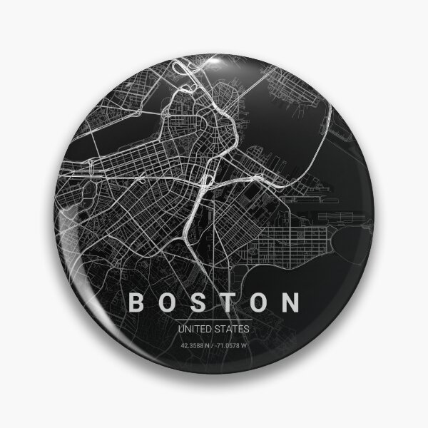 Item preview, Boston Map Print | Minimalist Noir City Map | Boston Wall Art Poster designed and sold by Lovely Maps.