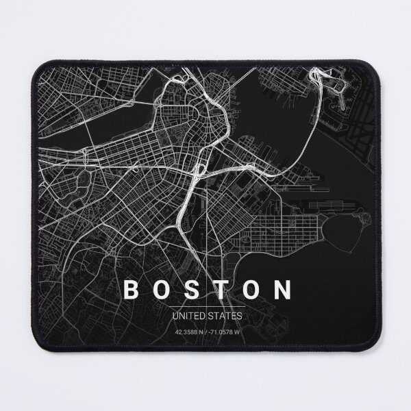 Item preview, Boston Map Print | Minimalist Noir City Map | Boston Wall Art Poster designed and sold by Lovely Maps.