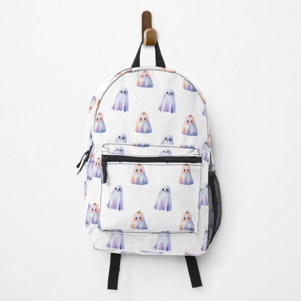 Item preview, Kawaii Ghost Pumpkin Friends Halloween Watercolor Seamless Pattern Happiness designed and sold by EL-Lebedenko.