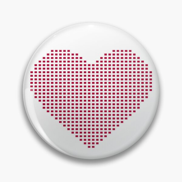 Item preview, Heart shape in Squares. Love Symbol in white Pixels designed and sold by Dynamisa.