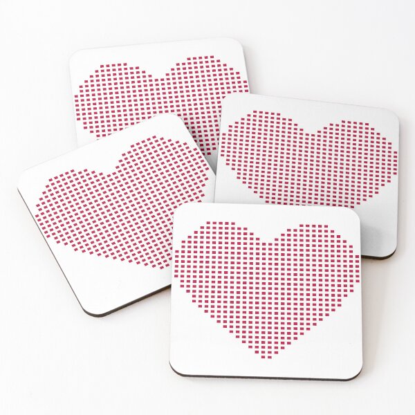Item preview, Heart shape in Squares. Love Symbol in white Pixels designed and sold by Dynamisa.