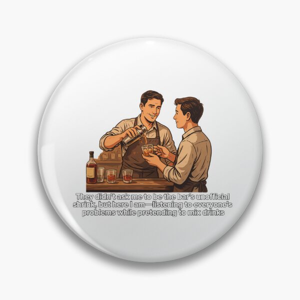 Item preview, Barkeeper with a Side of Whiskey designed and sold by NiftyWrx.