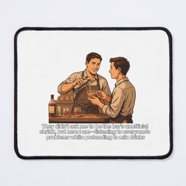 Item preview, Barkeeper with a Side of Whiskey designed and sold by NiftyWrx.