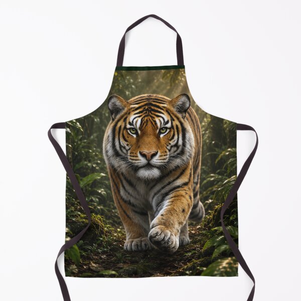 Item preview, Approaching Tiger in the Jungle – Wildlife Portrait designed and sold by BROHLine Studio.