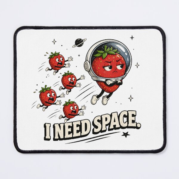 Item preview, I Need Space – Funny Strawberry Astronaut designed and sold by Lily Lola.