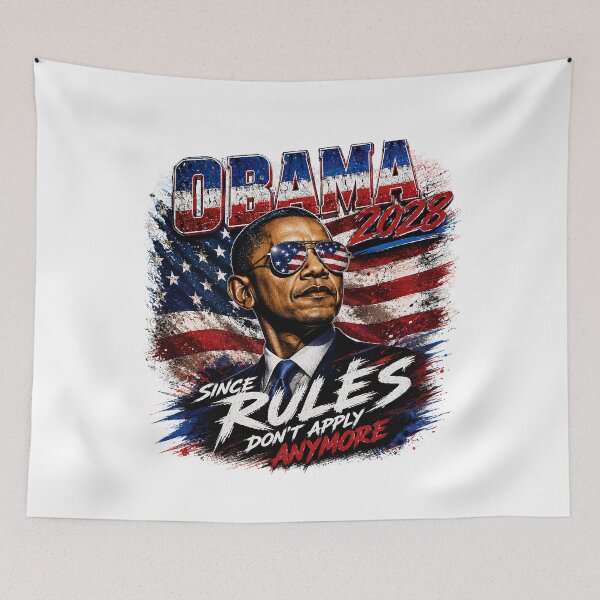 Item preview, Obama 2028 - Since Rules Don't Apply Anymore - Cool Retro President designed and sold by Neurospicy Trolls.