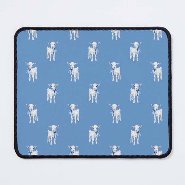 Item preview, Blue Farm Baby Goat Watercolor Seamless Pattern Rustic Sweetness Forever designed and sold by EL-Lebedenko.
