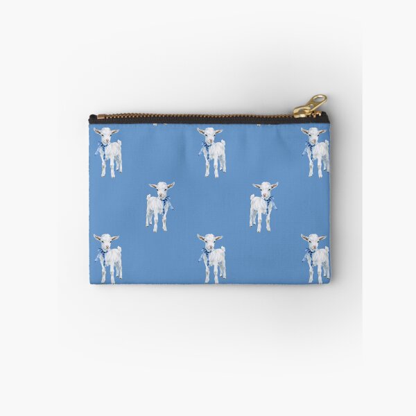 Item preview, Blue Farm Baby Goat Watercolor Seamless Pattern Rustic Sweetness Forever designed and sold by EL-Lebedenko.