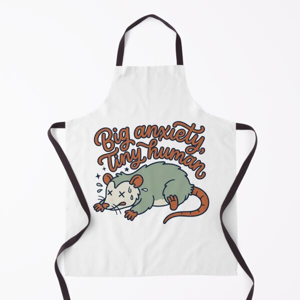 Item preview, Big Anxiety Tiny Human Funny Anxious Opossum Retro Mental Health Quote designed and sold by raedattia.
