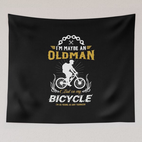 Item preview, Old Man Biker-Bicycle designed and sold by TomGiantDesigns.