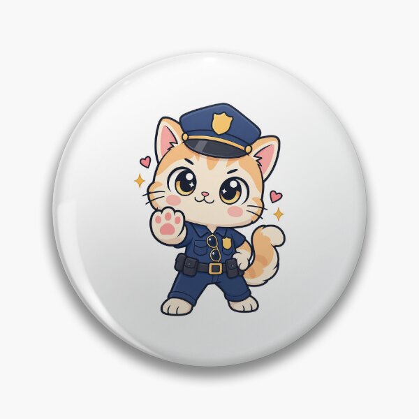 Item preview, Cute Police Cat Patrol Officer designed and sold by HoopeStylee.