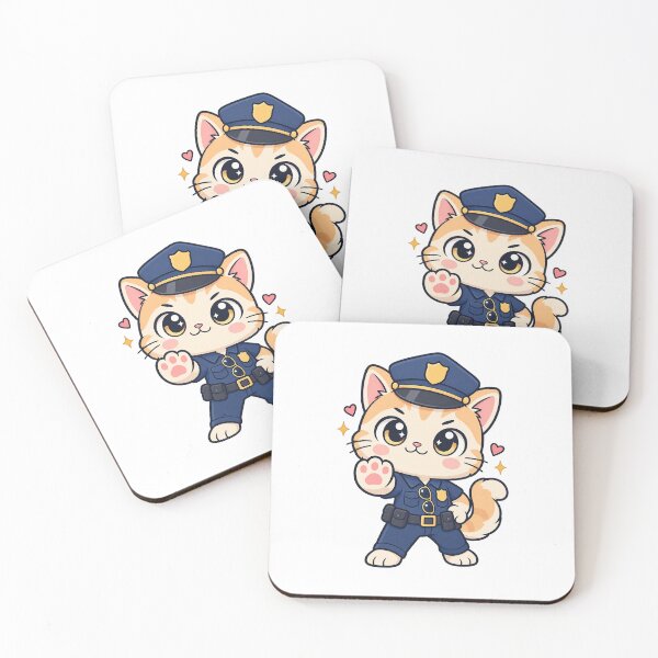 Item preview, Cute Police Cat Patrol Officer designed and sold by HoopeStylee.
