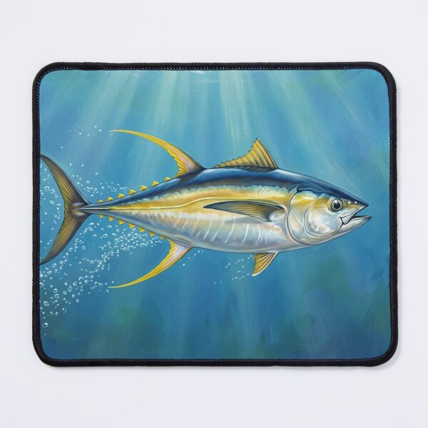 Item preview, Yellowfin Tuna Illustration – Saltwater Legends Fishing Art designed and sold by Northbound Trail.