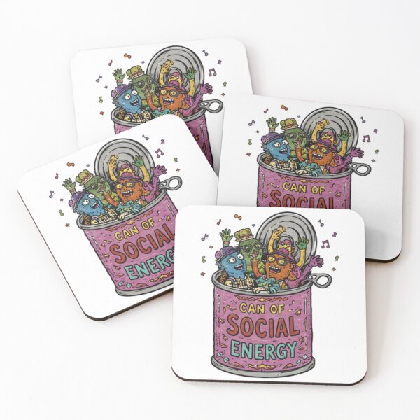 Item preview, Can Of Social Energy Party Monster Art designed and sold by posak.