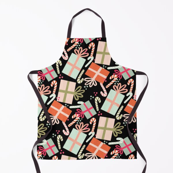 Item preview, Christmas gifts and candy canes on black background  designed and sold by studioaudrea.