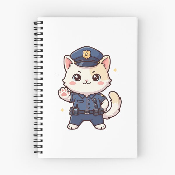 Item preview, Kawaii Cat Police Officer On Duty designed and sold by HoopeStylee.