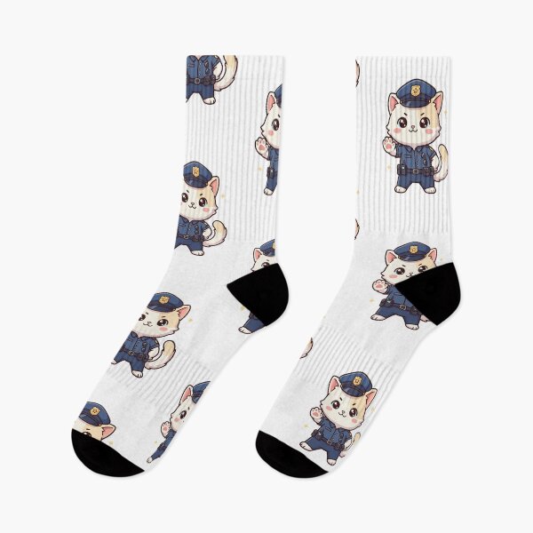 Item preview, Kawaii Cat Police Officer On Duty designed and sold by HoopeStylee.