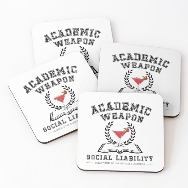 Item preview, Academic Weapon Social Liability | Funny College Drinking Student Shirt designed and sold by luckyhue.