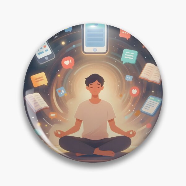 Item preview, Digital Detox Meditation in a Busy Online World designed and sold by yosmosverse .