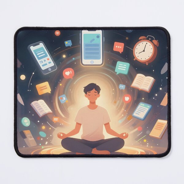 Item preview, Digital Detox Meditation in a Busy Online World designed and sold by yosmosverse .