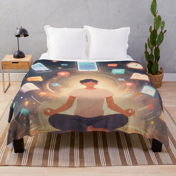 Item preview, Digital Detox Meditation in a Busy Online World designed and sold by yosmosverse .