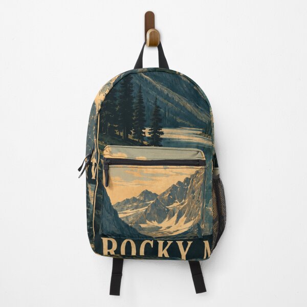 Aperçu de l'œuvre Rocky Mountain National Park Vintage Poster – Colorado Mountain Lake Wall Art créée et vendue par Watchyyy.