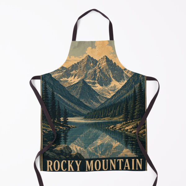 Aperçu de l'œuvre Rocky Mountain National Park Vintage Poster – Colorado Mountain Lake Wall Art créée et vendue par Watchyyy.