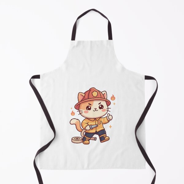 Item preview, Cute Firefighter Cat Ready To Rescue designed and sold by HoopeStylee.