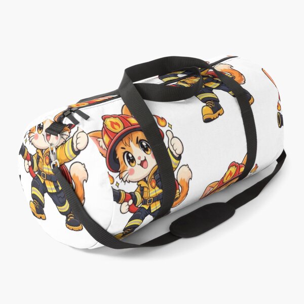 Item preview, Kawaii Cat Firefighter On Duty designed and sold by HoopeStylee.