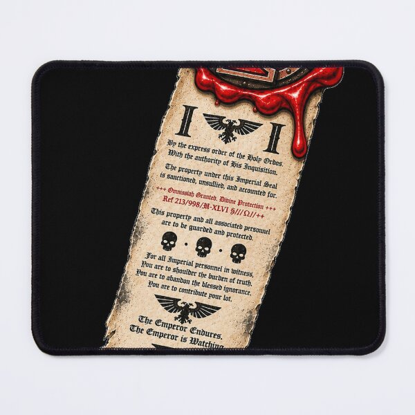 Item preview, The Emperor Is Watching — Inquisitorial Purity Seal designed and sold by Cohaagens Bazaar.