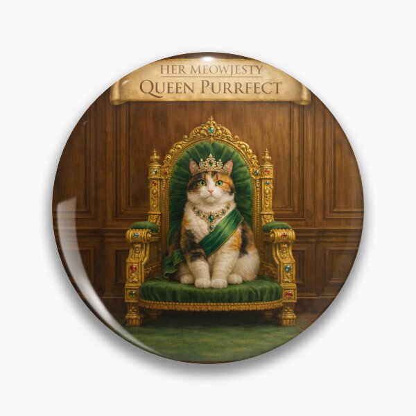 Item preview, Calico Royal Cat - Her Meowjesty Queen Purrfect designed and sold by PurrfectWhisper.