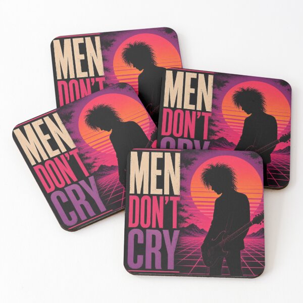 Item preview, Los hombres no lloran - Estética retro synthwave post punk designed and sold by CUTE_CAT ⭐⭐⭐⭐⭐.