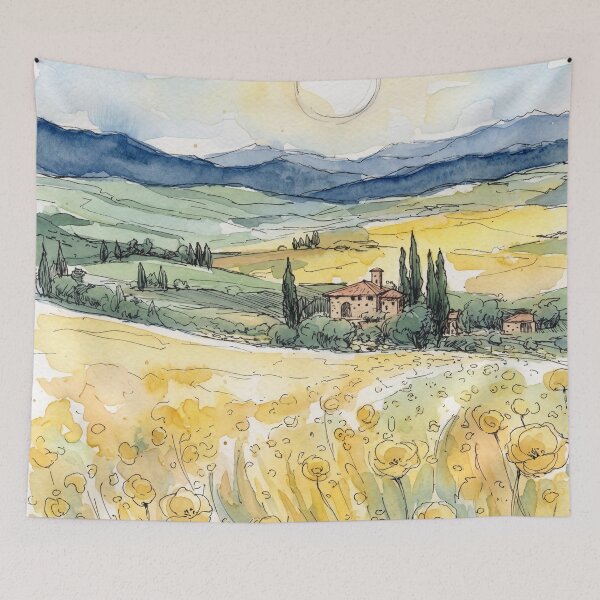 Item preview, Rapeseed field in Tuscany designed and sold by sid1802.