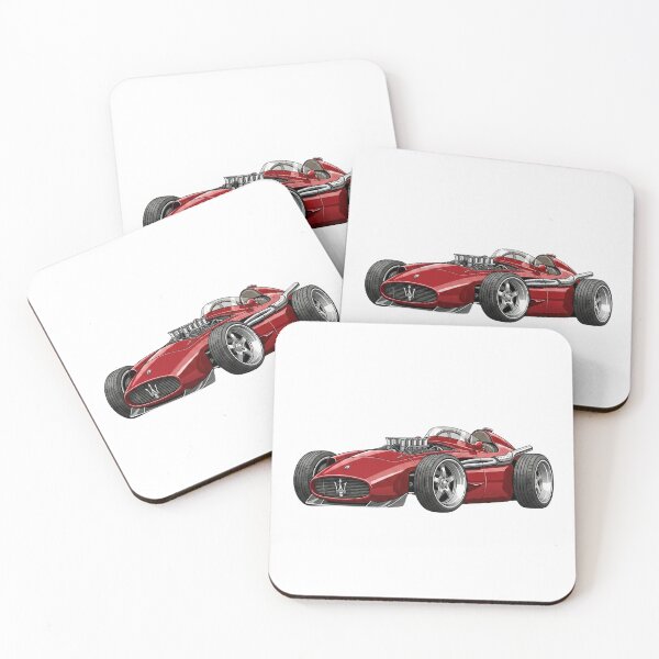 Item preview, 1957 Maserati 250F Vintage F1 Grand Prix Racing Car Illustration designed and sold by Motorline44.
