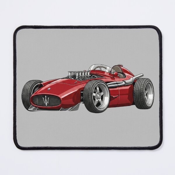 Item preview, 1957 Maserati 250F Vintage F1 Grand Prix Racing Car Illustration designed and sold by Motorline44.