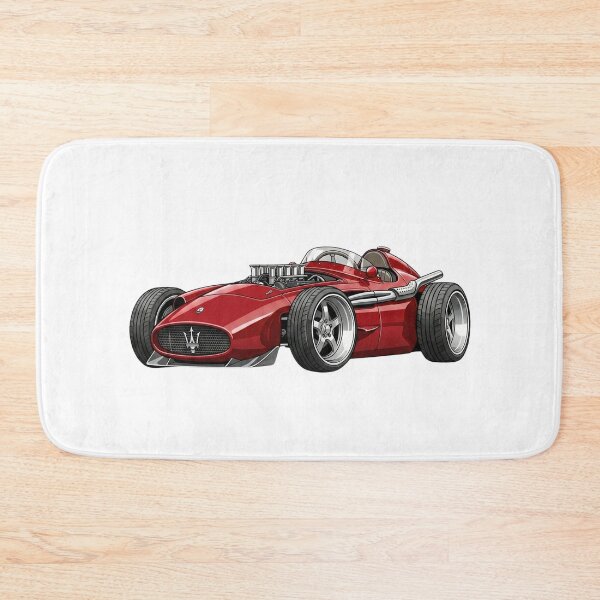 Item preview, 1957 Maserati 250F Vintage F1 Grand Prix Racing Car Illustration designed and sold by Motorline44.