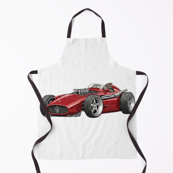 Item preview, 1957 Maserati 250F Vintage F1 Grand Prix Racing Car Illustration designed and sold by Motorline44.