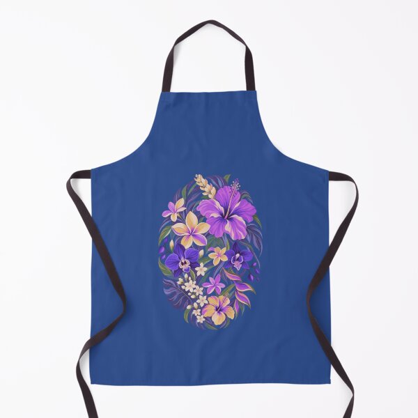 Item preview, Tropical Purple Hibiscus & Orchid Botanical Floral designed and sold by SilentPowerArt.