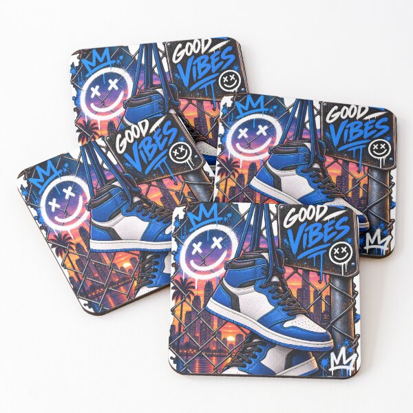 Item preview, Good Vibes Urban Sneaker Streetwear Graffiti designed and sold by TinyWeird.