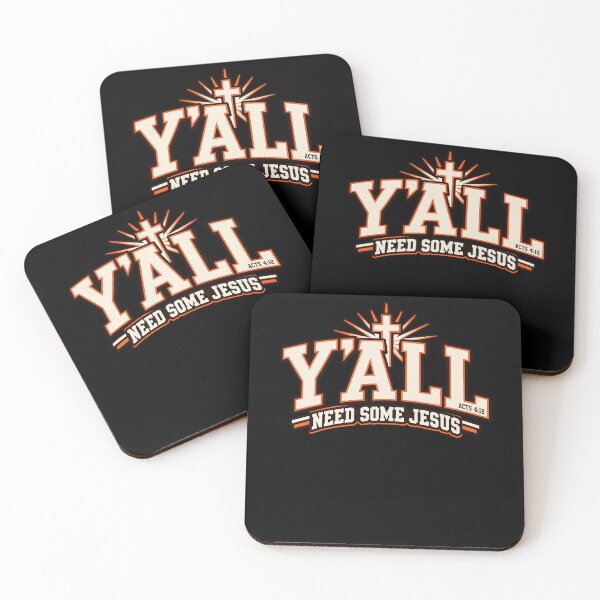 Item preview, Funny Yall Need Some Jesus Acts 4 12 Christian Cross Faith Art designed and sold by elderberry.