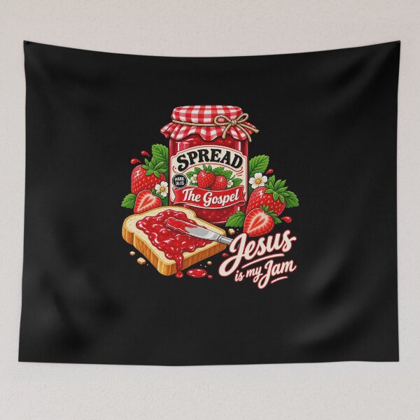 Item preview, Funny Spread The Gospel Jesus My Jam Christian Pun Art designed and sold by elderberry.
