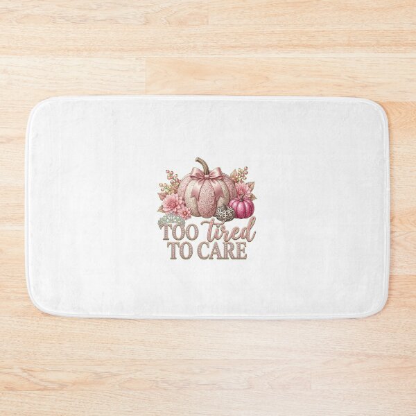 Artikelvorschau, Too Tired To Care Pink Pumpkin Tee entworfen und verkauft von ehabm15.