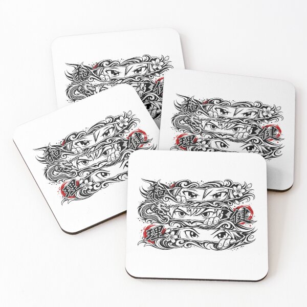 Item preview, Tribal Anime Eyes – Japanese Streetwear Tattoo Design designed and sold by Menna2030.