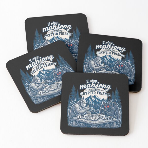 Item preview, I play mahjong with my cryptid friends designed and sold by BigfeetLittlepaws.